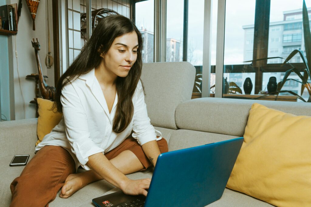 woman working